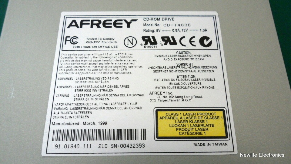 Cd Internal Rive Afreey CD-1480E 40X CD-ROM IDE Internal Desktop Drive | eBay UK