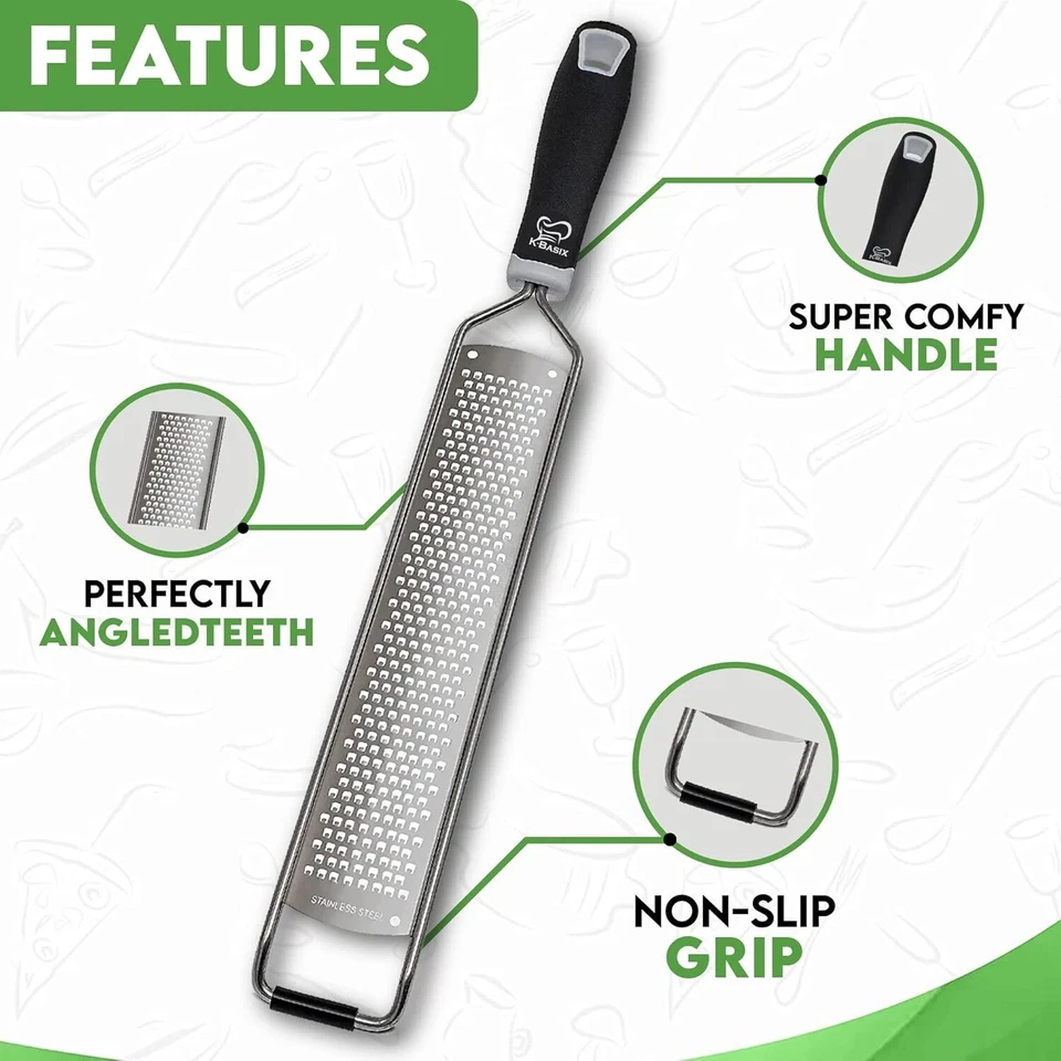 Edelstahl Käse & Zitrus Reibe Zester - Zitronenschale Lebensmittel Reibe Werkzeug - Bild 4 von 4