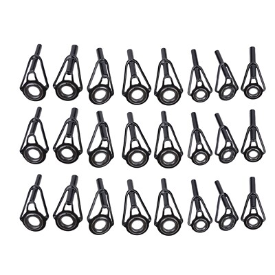 Complete Stainless Steel Fishing Rod Tip Repair Kit 24 Ceramic Ring Guides