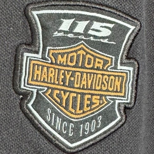 Harley-Davidson 115 Years Commemorative Schwarz Kurzarm Poloshirt - 2XL - Bild 4 von 6