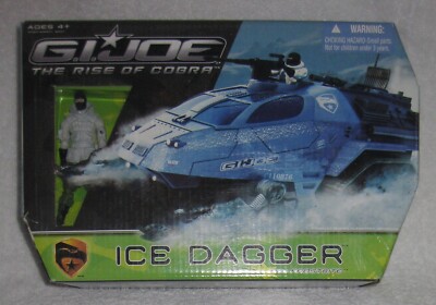 GI JOE THE RISE OF COBRA ICE DAGGER WITH FROSTBITE ACTION FIGURE PLAYSET NIB