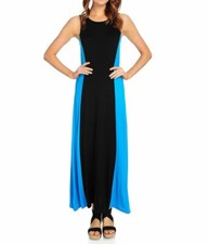 Gramercy 22 Women's Stretch Knit Sleeveless Colorblock Maxi Dress Size XS~M