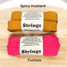 NEW Strings Shoe Laces 3/4 Wide Flat Double Fat - 45 inch 2 pair Shoe laces.