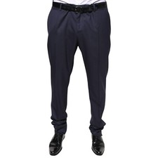 DOLCE & GABBANA Pants Blue Wool Skinny Formal Dress Trouser IT54/ W38/ XL 900usd