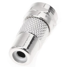 F Type Male to RCA Female Plug Straight RF Connector Coaxial Adapter