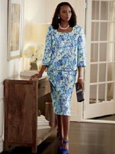 size 6 Blue Rashida Jacket Dress by Ashro new