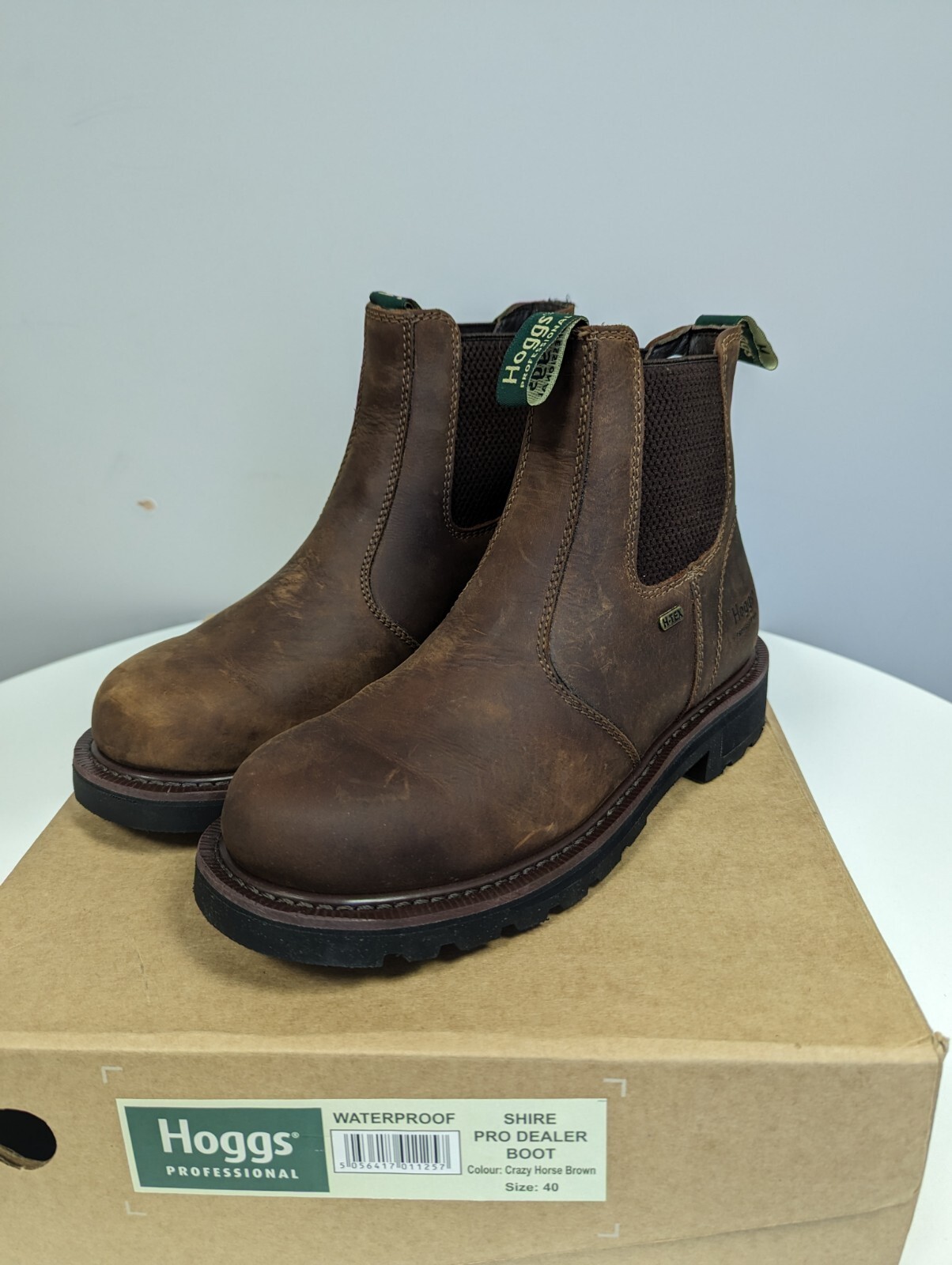 Hoggs Of Fife Shire Pro Waterproof Dealer Boot Crazy Horse Brown Size