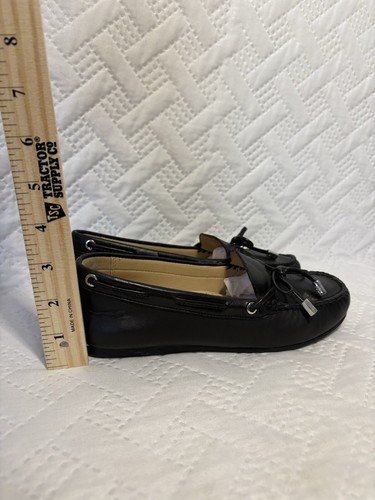 Michael Kors Daisy Driving Moccasin Black Leather Flats Loafers Women’s Size 6M - Picture 14 of 14