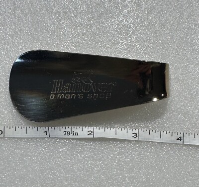 Vintage Hanover Shoes Metal Shoe Horn  A Man s Shoe  Vintage Advertising