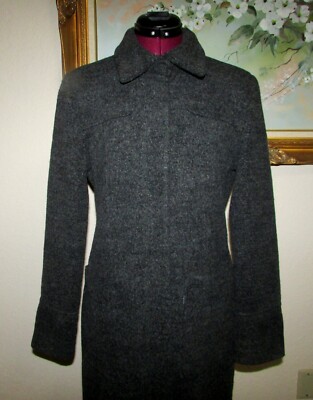 OLD NAVY SZ M CHARCOAL GRAY WOOL/ACRLIC/POLY/NYLON ZIP FRONT 2