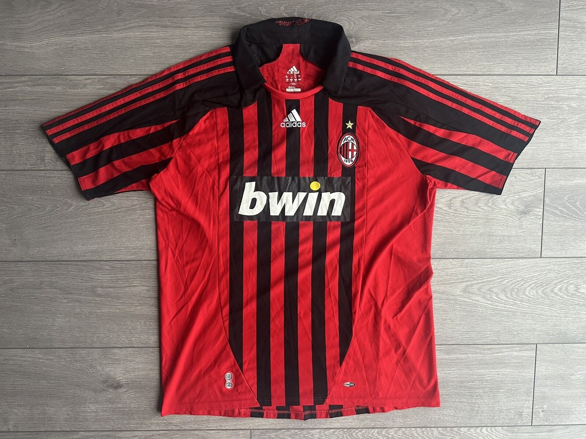 AC Milan Home Shirt 2007/08 MALDINI #3 (XL) Very Rare | eBay UK