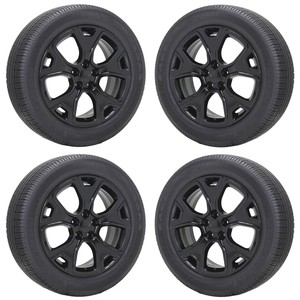 18" JEEP RENEGADE BLACK WHEELS RIMS TIRES FACTORY OEM SET ...