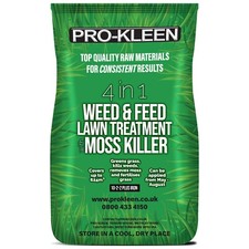 ProKleen Weed & Lawn Feed Moss Killer Treatment Fertiliser NPK Iron Grass 20 KG