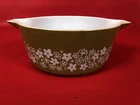 Vtg Pyrex Grn Spring Blossom Crazy Daisy 475B 2.5 Qt Casserole Dish No Lid Flaw