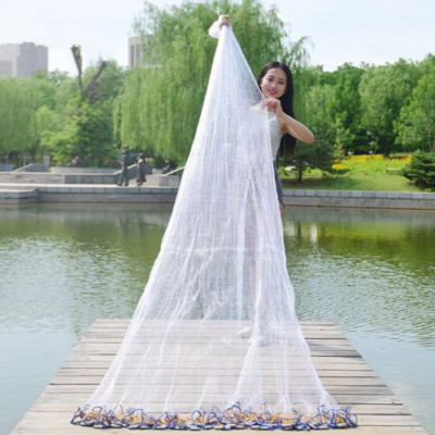 Finefish with Sinker Without Sinker Cast Net Throw Catch Fishing Net Tool Net