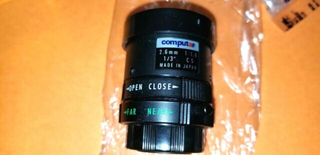Computar T2616FICS-4 1/3" 2.6mm CS Mount F1.6 Manual Iris CCTV Lens Computar T2616FICS-4 1/3" 2.6mm CS Mount F1.6 Manual Iris CCTV Lens