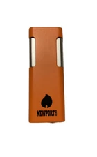 Metal Newport Thin Torch Lighter | Orange | 3″