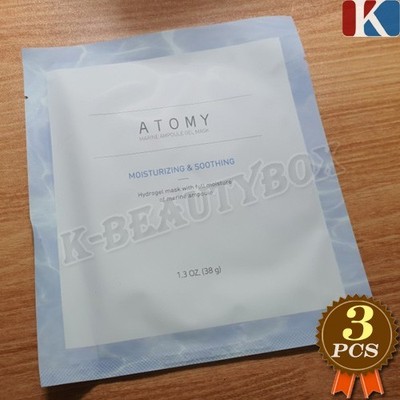 ATOMY Marine Ampulle Gel Mask 38g Moisturizing Soothing Hydrogel Mask K-Beauty