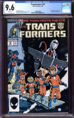 TRANSFORMERS #36 CGC 9.6 WHITE PAGES // MARVEL COMICS 1988