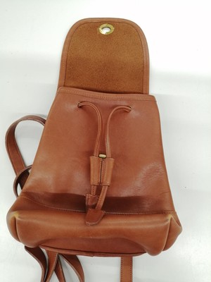 COACH 9960 Brown Glove Tan Leather Mini Turnlock Rucksack Backpack
