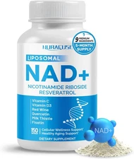Liposomal NAD+ Trans-Resveratrol with Red Wine Milk Thistle Quercetin Fisetin - 