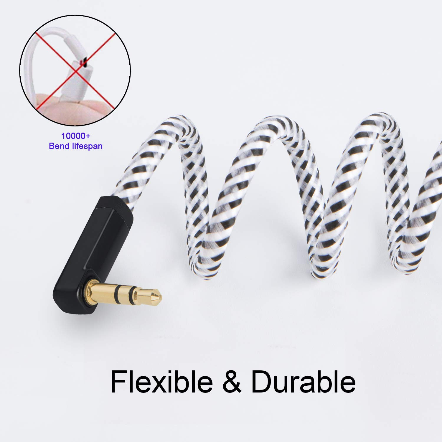 Headphone Extension Cable 15Ft/4.5M, 3.5 Mm Audio Extension Cable-Aux Cord Exten