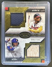 2025 Topps Tier One Ronald Acuna Jr. Luisangel Dual Player Jersey Bat RC #/199
