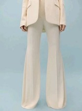 BNWT MANGO X VICTORIA BECKHAM CREAM FORMAL Flared LEG TROUSERS UK SIZE 8/US 4