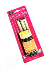 Sakura Pigma Micron Pens 3-Pack   Black 01 03 05 Archival Ink   New  Sealed
