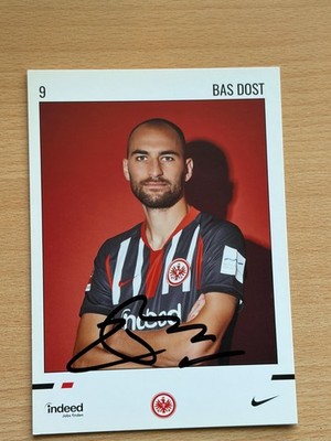 Bas Dost Eintracht Frankfurt Autograph Card Original Signed #60485