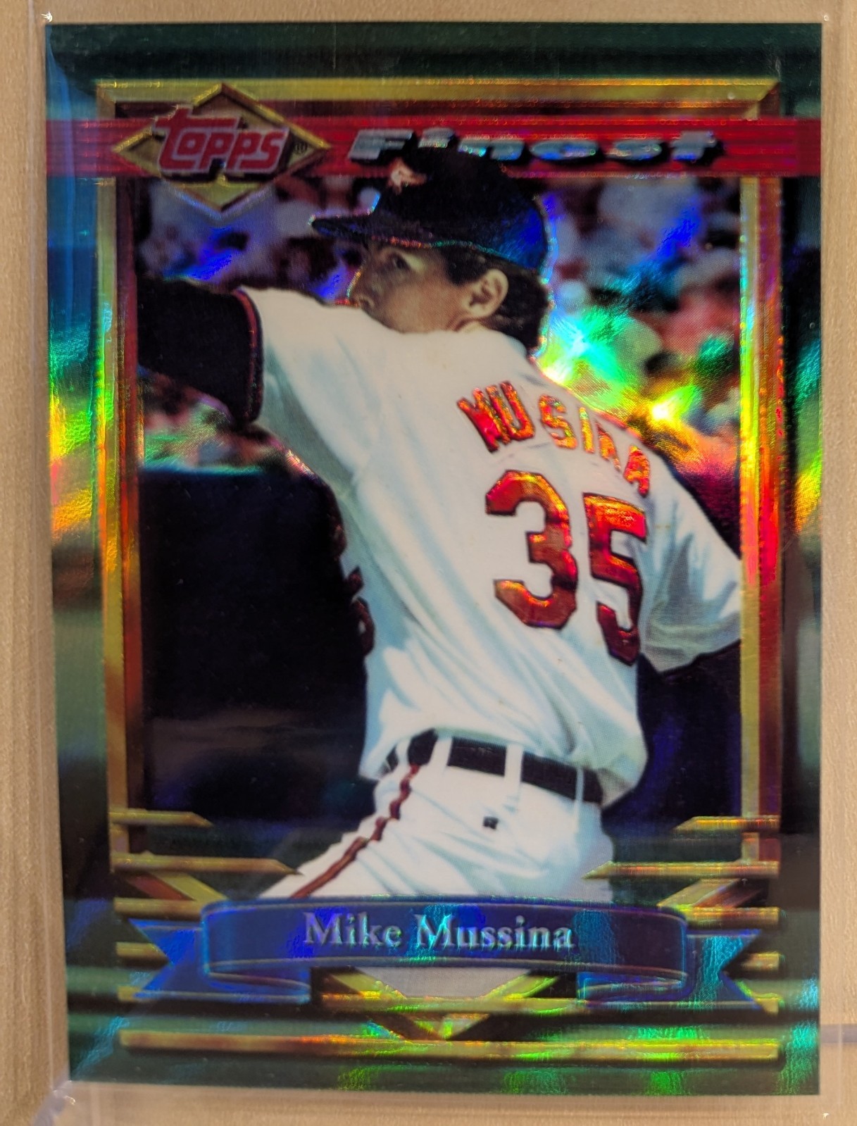 1994 Topps Finest REFRACTOR #66 Mike Mussina HOF RARE ICONIC PARALLEL