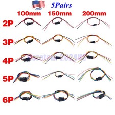 5Pair 2/3/4/5pin Male Female Extension LED Strip JST SM Plug Connector 5/10/20CM