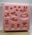 Rare Miffy Chocolate Mold Tray Plastic PP Mold Rabbit Made In JAPAN