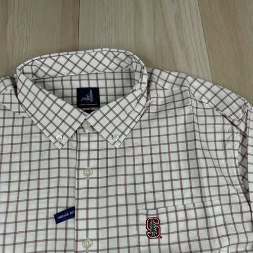 Johnnie-O Camicia Uomo XXL Stanford University Manica Lunga Prep-Form Elasticizzata - Foto 8 di 15