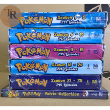 Pokemon DVD Complete Series All Region English Version NEW Season 1-25+23 Movies