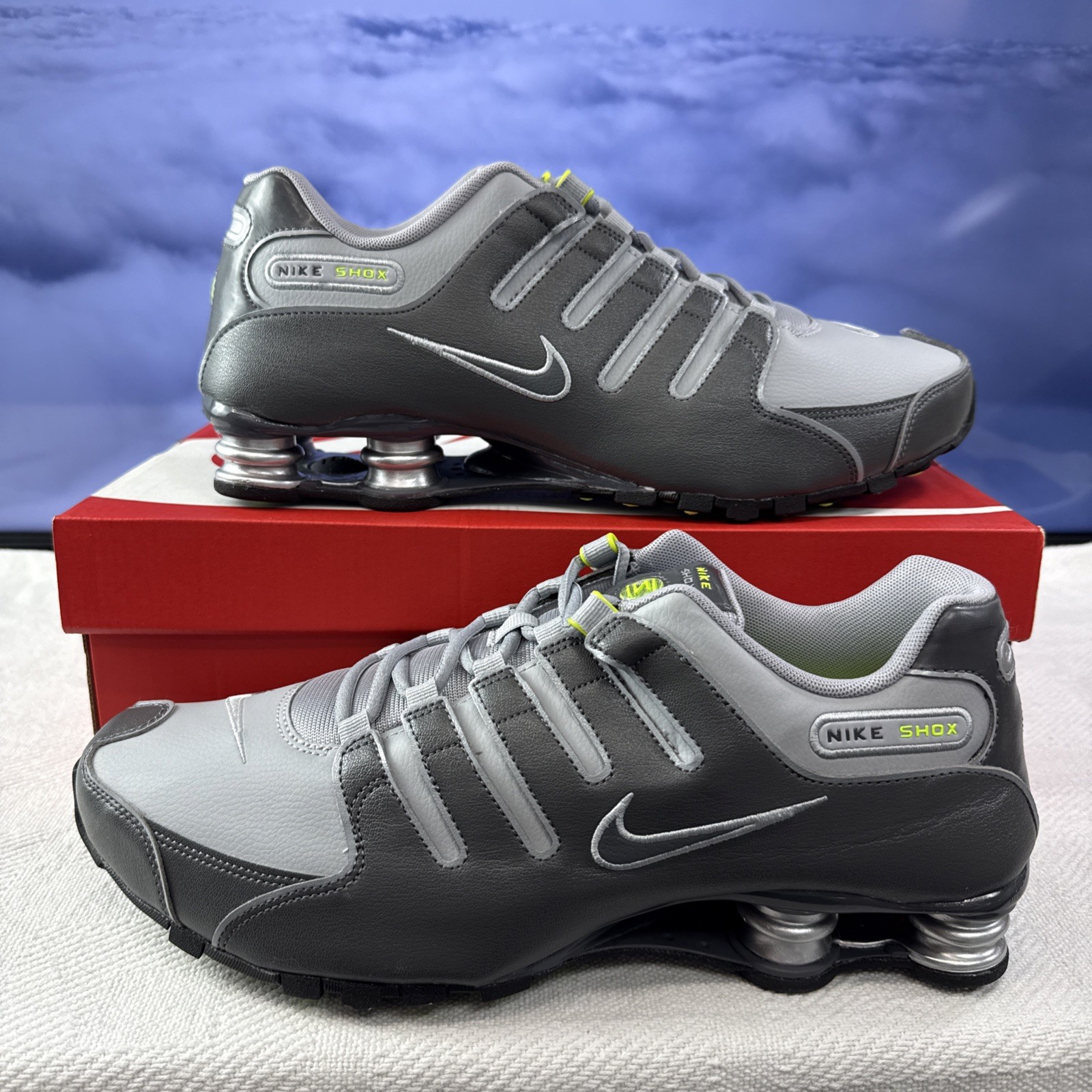Nike Shox NZ Men's Sneakers Running Athletic Sport Shoes Wolf Grey Size 12