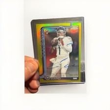 2025 Topps Chrome Football Cam Ward Titans Rookie Autograph Variation /275