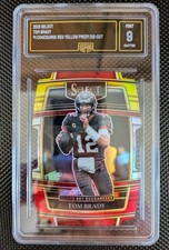 2021 Panini Select - Tom Brady Concourse Red & Yellow Prizm Die-Cut #1 🔥GMA 9