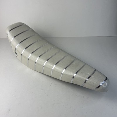 White Sparkle Banana Seat   18'' Bicycle Seat w/ Sissy Bar Hardware