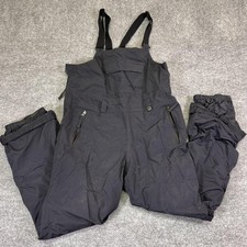 Burton Snow Pants Large 14/16 DryRide Black Bib Ski Snowboard Lined Zip Pockets