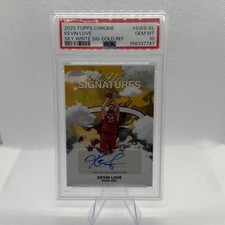 2025 Topps Chrome Kevin Love Sky Write Signatures Gold Refractor /50 Auto PSA 10