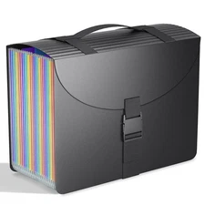 25 Pockets Expanding File Folders with Handle,Accordion File Organizer,Portab...