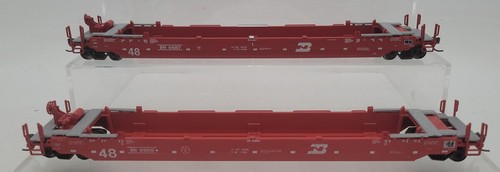 Coches Athearn escala HO Burlington Northern Stack #64007 y #64009 [2] EX | Condition: Used