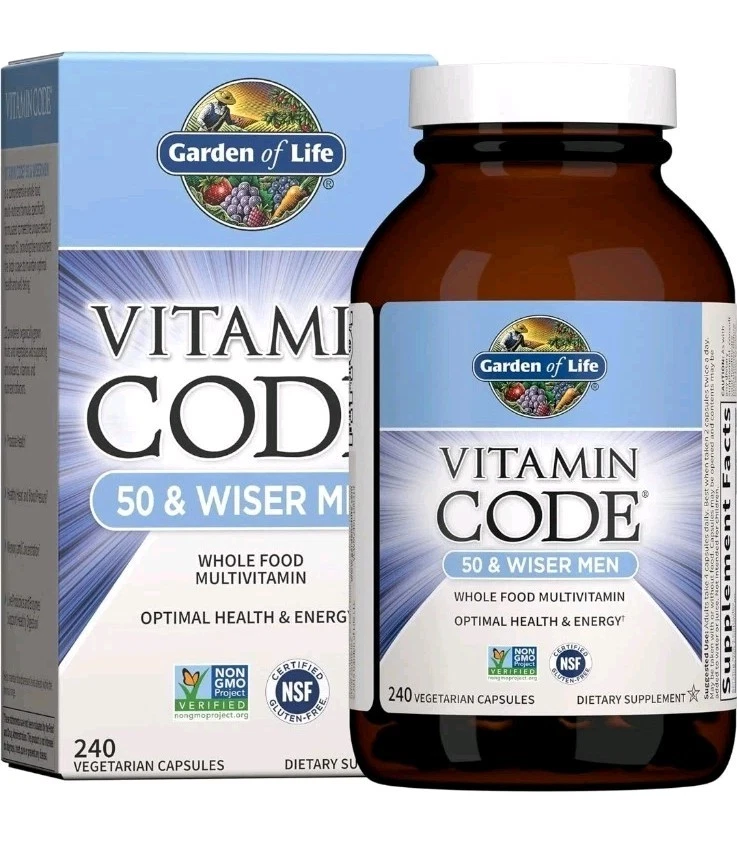 Garden of Life Vitamin Code 50 & Wiser Men 240 Veg Caps (60 Day Supply) - Image 2 of 4