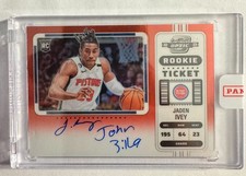 2022-23 Panini Contenders Optic Jaden Ivey Rookie Ticket Variation /99 Auto 