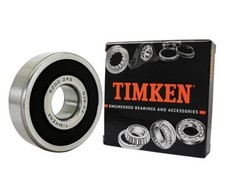 TIMKEN 6200-2RS 2 Pcs Double Rubber Seal Bearings 10x30x9mm, Pre-Lubricated