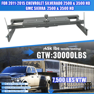 Gooseneck Hitch for 2011-2015 Chevy Silverado GMC Sierra 2500 & 3500HD #GNRK1012
