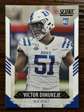 2021 Panini Score Football Victor Dimukeje Duke Blue Devils Base RC #397