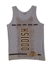 GYMNASIUM Mens Graphic Vest Top Medium Blue Cotton DX62