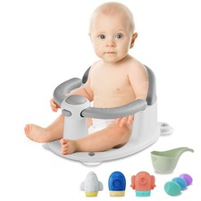 Baby Bath Seat for Babies 6 Months  up, 3 Baby Bath Toys, Non-Slip Baby Bath